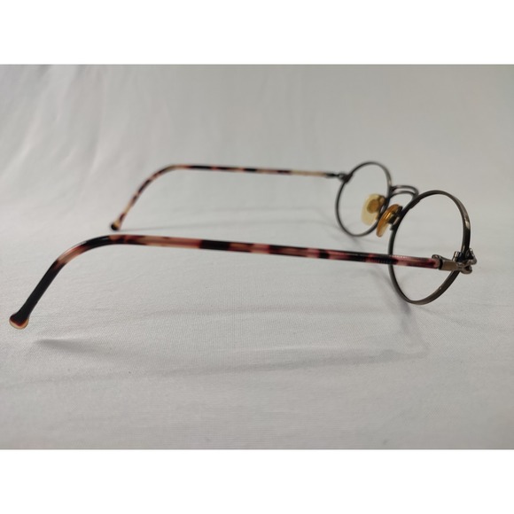 Vintage Giorgio Armani 134 306 Eyeglass Frames Round Gold Tortoise 50-20 Italy - Picture 4 of 14